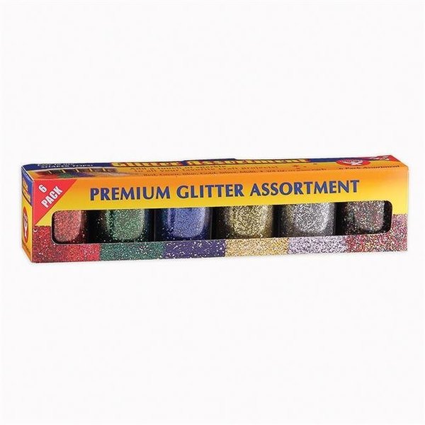 Hygloss Products Hygloss Products HYG37506-3 0.75 oz Glitter - 6 Per Pack - Pack of 3 HYG37506-3